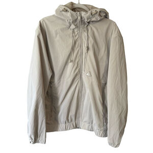 Zara Men's Light Gray Windbreaker Jacket Size M Minimalist Athleisure Outerwear